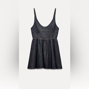 Zara Denim Swing Dress size M NWT
